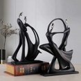 thumbnail image 5 of Escultura de pareja decoración decoración de resina muñeca de baile de oficina estatua de baile de pareja abstracta con base rectangular adecuada para decoración del hogar y la oficina negro Sailing Electrónica, 5 of 5