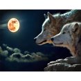 thumbnail image 1 of Taladro diamante pintura (DE4541) 5D DIY noche completa lobos punto de cruz bordado Kit 50x70cm FLhrweasw Nuevo, 1 of 1