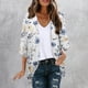 thumbnail image 1 of Cárdigan de moda para mujer, blusa informal con estampado de manga larga, blusa holgada tipo cárdigan, blusa de poliéster para mujer, 1 of 4