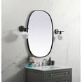 thumbnail image 3 of Elegant Decor Metal Frame Oval Mirror 30x40 Inch in Black, 3 of 3