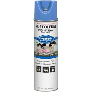 Rust-Oleum 383019 Livestock Marking Spray Paint, 17 oz, Fluorescent Blue