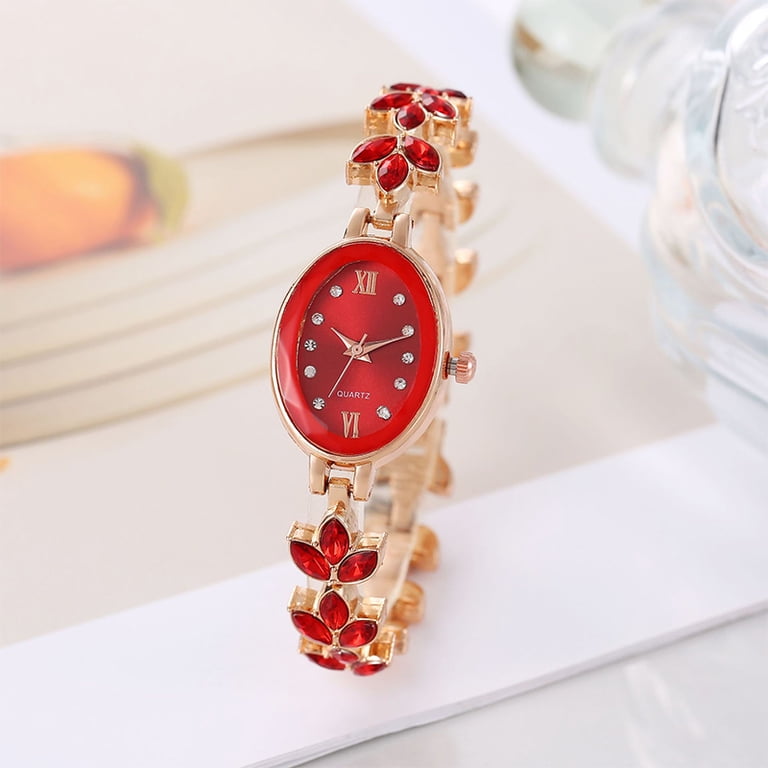 Women Quartz Wrist Watches Strap Oval Watch Artificial  display picture 3