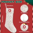 thumbnail image 6 of Personalized Christmas Stockings with Initials, 18 Inches Large Embroidered Monogrammed Cable Knit Christmas Stocking for Family, Xmas Holiday Party Gifts & Decoration for Fireplace, 6 of 7