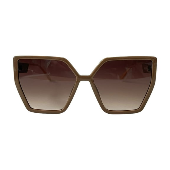 Quay Australia Hotel Lobby Oversized Square Sunglasses Doe Brown 53MM