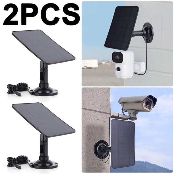 Kit Cargador Panel Solar Monocristalino 5V 20W para Cámara Seguridad (Micro USB)