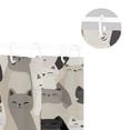 thumbnail image 5 of Yayeee Shower Curtain with Hooks 72"x72" Waterproof Fabric Bathroom Hanging Decor, Beige Cute Cats, 5 of 5