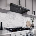 thumbnail image 2 of Streamline 30 in. Domenico Ducted Undermount Range Hood in Grit Black with Mesh Filters, Push Button Control, LED Light, 2 of 9