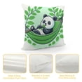 thumbnail image 4 of Autua Panda Leaves Hammock Graphic Decorative Throw Pillow Cover for Home Couch Living Room Bed Sofa, Autumn Theme, Printed on Both Sides, 1PC 22x22in, 4 of 5