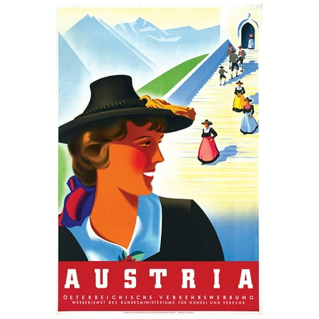 Austria - Osterreichische - Vintage Travel Poster (8x12Inches(US/CANonly))