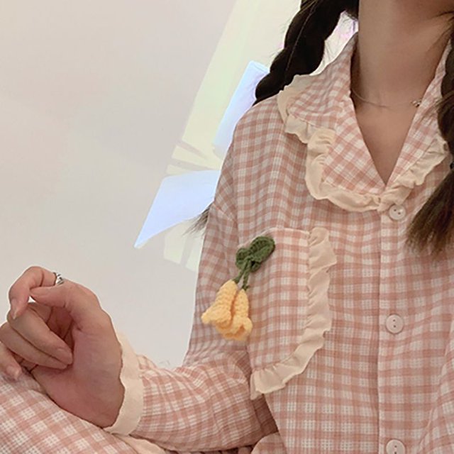 Ins Style Cute Hello Kitty Pajamas Women's Spring and Autumn New Sweet Japanese Style Long Sleeve Trousers Student Outer Wear Home Clothes