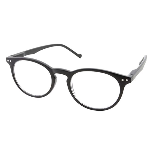 grinderPUNCH Lunettes de Lecture Rondes Ovales Légères pour Hommes et Femmes Lunettes de Lecture +6,00, Noir