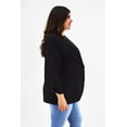 thumbnail image 2 of Blazer manga 3/4 Roman Fashion /Tallas Extras, 12255 (Negro) negro 36, 2 of 7