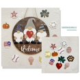 thumbnail image 2 of CSCHome 11.81inch Welcome Sign Gnomes Wooden Farmhouse Style Hanging Decor for the Front Garden, 2 of 8