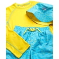 thumbnail image 2 of Boys' Rash Guard Set - 3 Piece UPF 50+ Rash Guard Swim Shirt, Bathing Suit, Goggles (5-14), 2 of 7