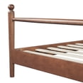 thumbnail image 4 of Christopher Knight Home King Size Traditional Wooden Bed Frame with Spindle Design, Walnut, 4 of 8