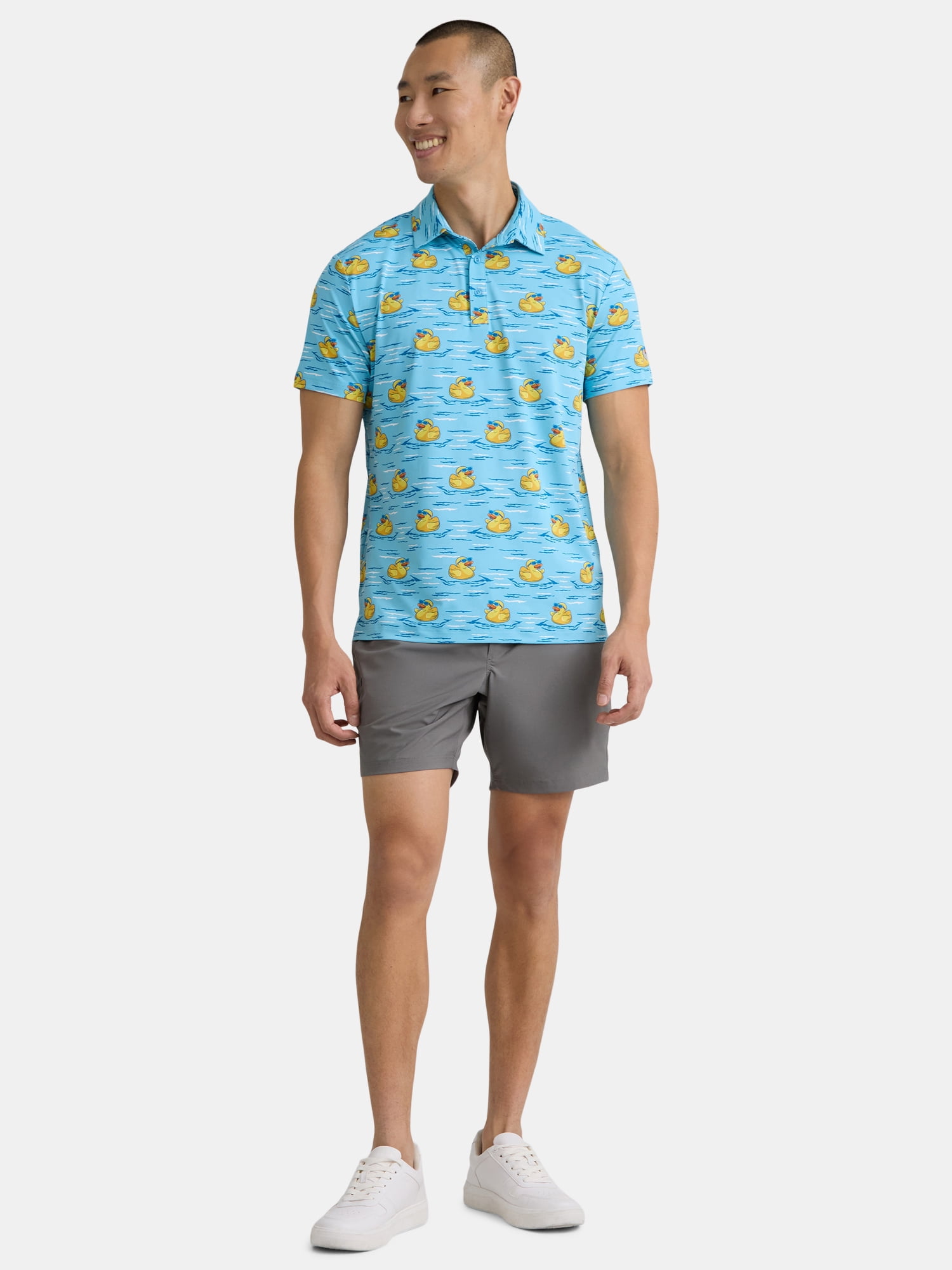 Birdie Bound Men's Novelty Print Golf Polo Shirt, Sizes S-3XL