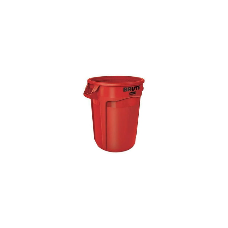 Rubbermaid Commercial Products Brute 32 Gal. Red Round Vented Trash Can Lid  RCP2631RED - The Home Depot