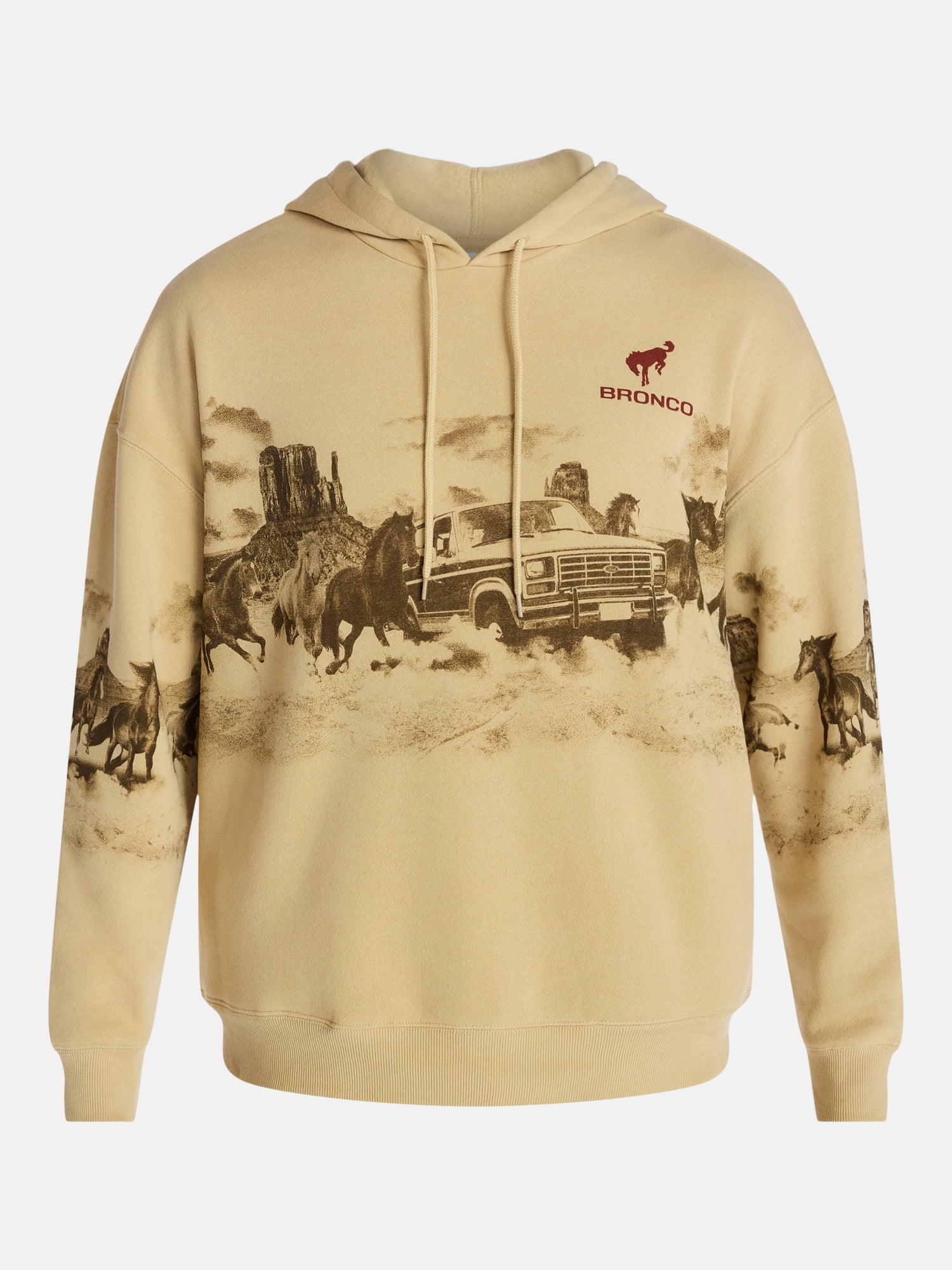 Ford Bronco Men’s Graphic Fleece Hoodie, Sizes XS-3XL