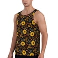 thumbnail image 2 of Pofeuu Fall Daisy Leaf Print Men's Workout Tank Tops Sleeveless Muscle Gym Shirt Quick Dry-4X-Large, 2 of 7