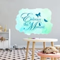 thumbnail image 2 of QUOTES - Vinyl Bedroom Wall Embrace The Moment Lettering Art Decoration Butterflies Design Inspirational Quotes Home Living Room Wall Decal Sticker 10" x 7", 2 of 5