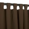 Sunbrella Canvas Bay Brown Outdoor Curtain with Tabs 50 in. x 108 in.