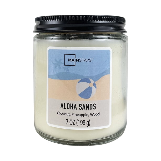 Mainstays Scented Candle Twist Jar, Aloha Sands, 7 oz. Single Wick