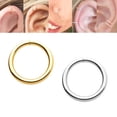 thumbnail image 4 of RYUJNDK 6/8/10/12mm Silver Gold Seamless Nose Stainless Steel Body Jewelry Tragus Septum Piercing Cartilage Hoop Unisex, 4 of 15