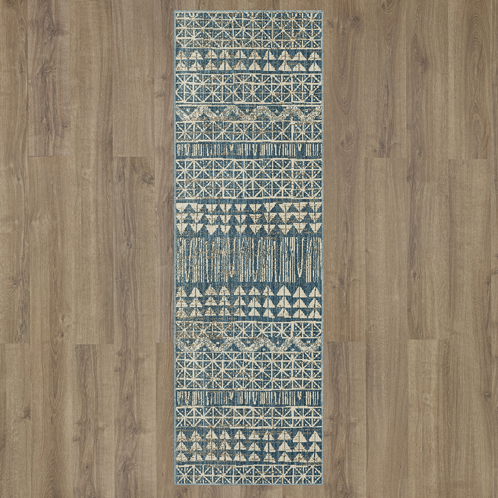 Mohawk Home Wilton Woven Indoor Runner Rug, Blue, 2' 6" x 8'