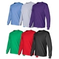 thumbnail image 4 of SOCKS'NBULK 6 Pack Big & Tall Long Sleeve Colorful T-Shirts for Mens cotton blend Cotton - Crew Neck Bulk Tees Wholesale Packs, 4 of 9
