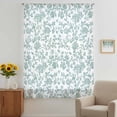 thumbnail image 3 of Spring Flower Sheer Curtains 96 Inches Long, Vintage Farmhouse Turquoise Boho Leaf Light Filering Curtains, Privacy Drapes Simi Floor to Veiling Curtain for Living Room Bedroom Large Window Treatment, 3 of 9