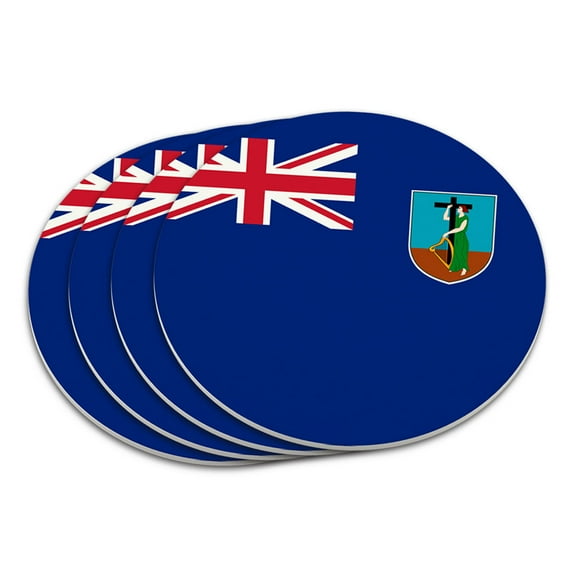 Montserrat National Country Flag Coaster Set
