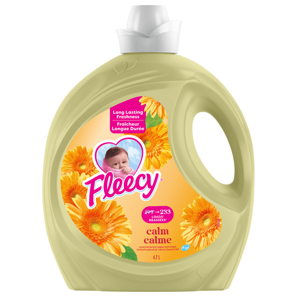 Fleecy Calm Concentrated Fabric Softener, Vanilla and Honey Lotus Scent, 4.7 L