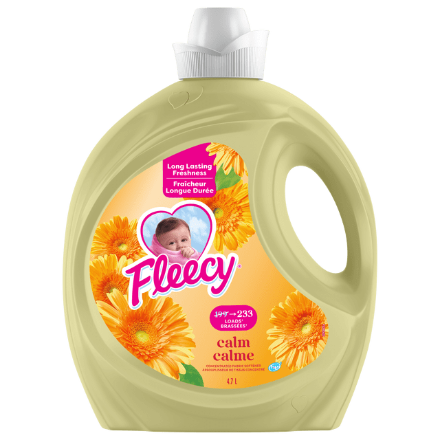 Fleecy Calm Concentrated Fabric Softener, Vanilla and Honey Lotus Scent, 4.7 L