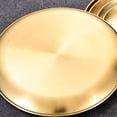 thumbnail image 2 of 3Pcs Metal Plate Korean Vintage Dish Stainless Steel Kitchenware Roast Meat Tray, 2 of 8