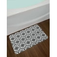 thumbnail image 2 of Tribal Bath Mat, Diagonal Ethnic Bohemic Design with Stripes and Little Triangle Lines Artwork, Non-Slip Plush Mat Bathroom Kitchen Laundry Room Decor, 29.5 X 17.5 Inches, Black and White, Ambesonne, 2 of 2