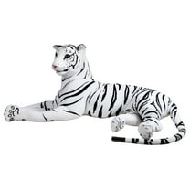 Jnismy Stuffed Animal Tiger Doll Toy, Giant Tiger Pillow,Life Size Extra Large Tiger Stuffed Animal, Soft Comfortable (White,51")