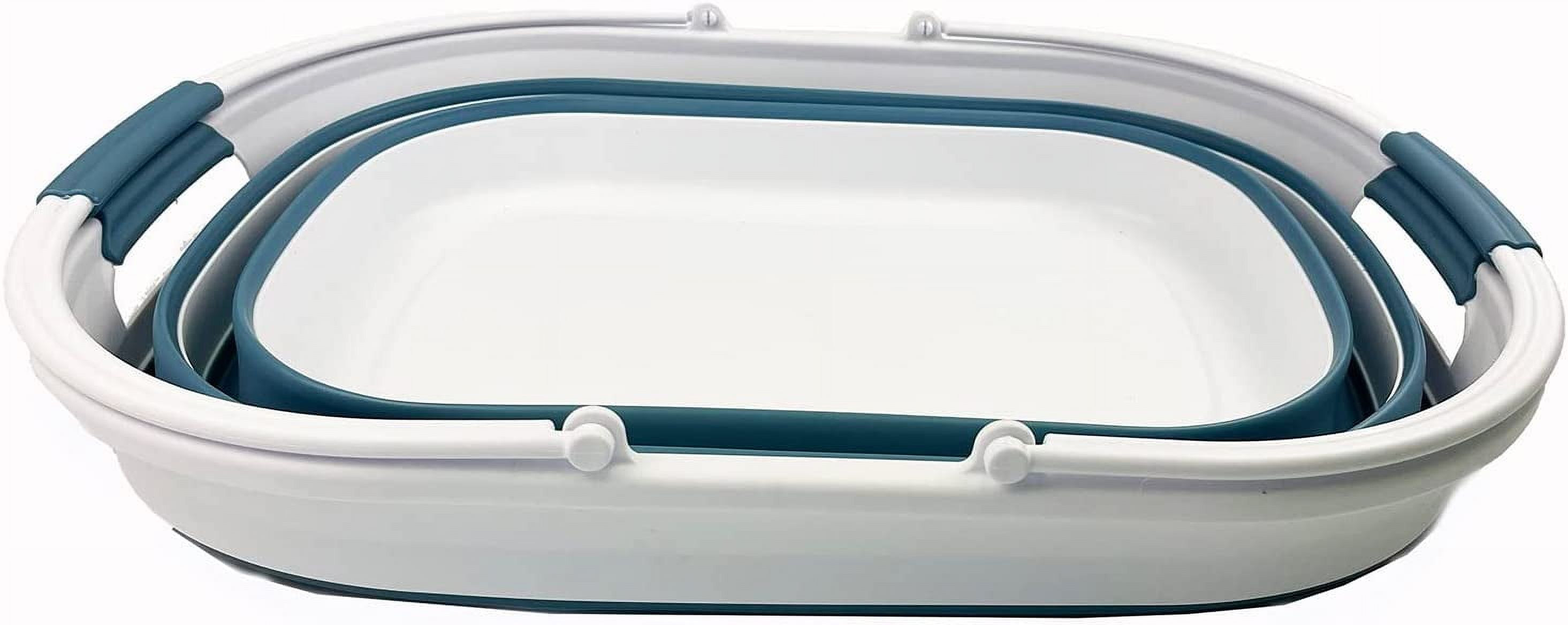SAMMART 38L (10 Gallons) Collapsible Plastic Laundry Basket - Foldable Storage Container/Organizer - Portable Washing Tub - Space Saving Laundry Hamper