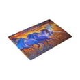 thumbnail image 3 of MKHERT Modern Running Horses Animal Oil Painting Doormat Rug Home Decor Floor Mat Bath Mat 30x18 inch, 3 of 3