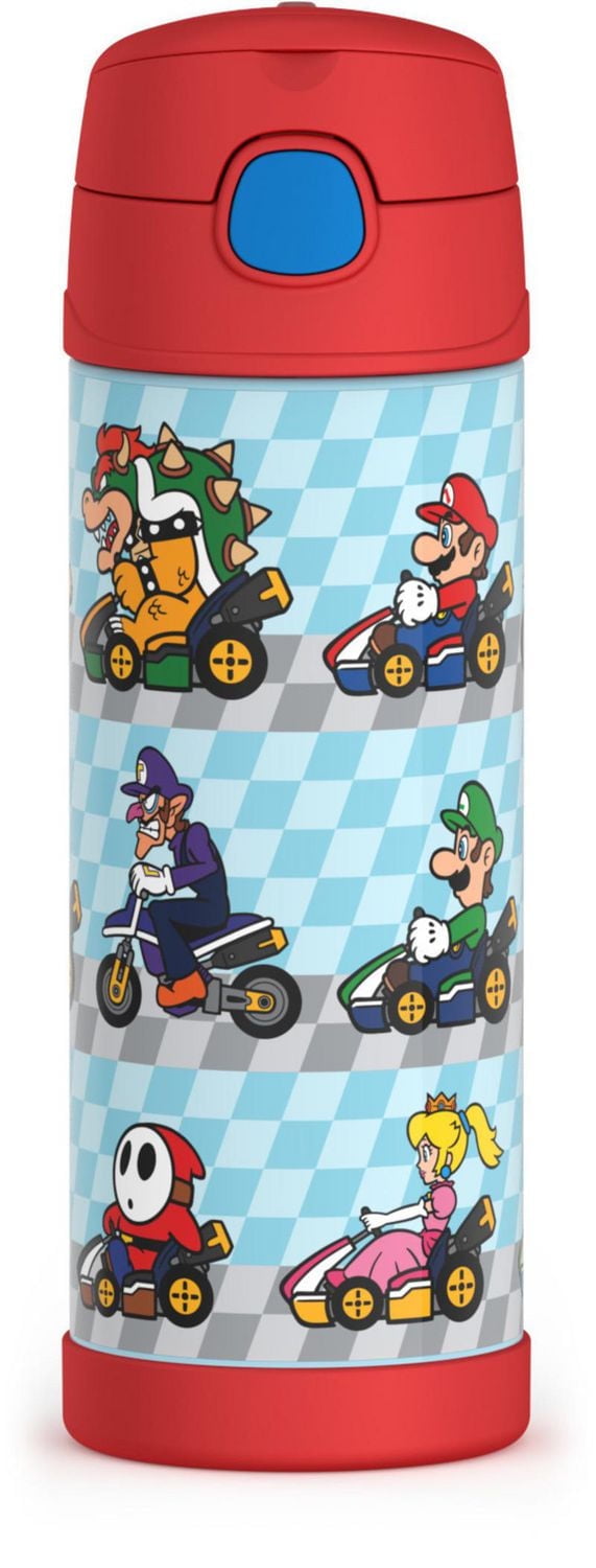 Bouteille isotherme sous vide en acier inoxydable Thermos Funtainer de 16 Oz, Super Mario