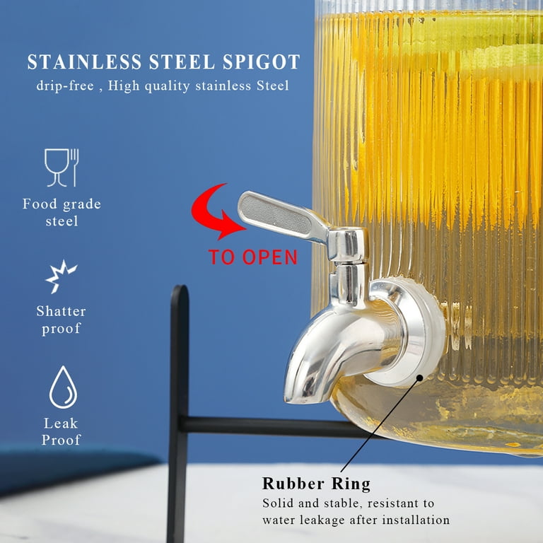 1 Gallon Glass Water Dispenser with Stainless Steel Spigot +