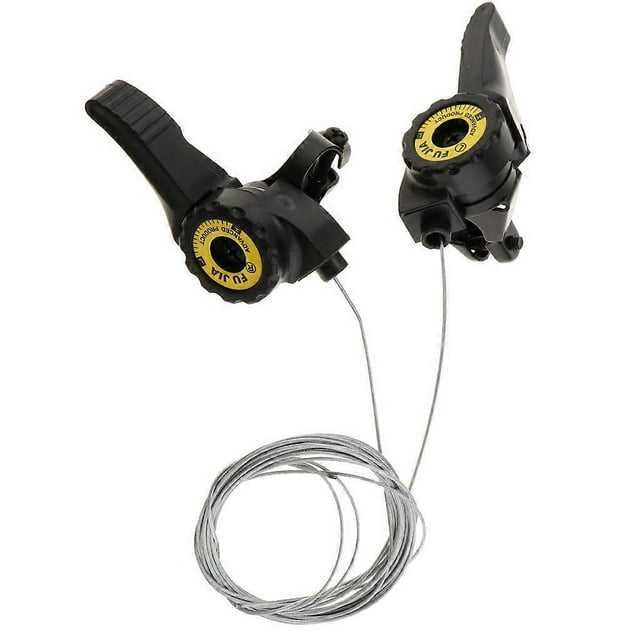 1 Pair 3x 5/6/7 Speed Thumb Gear Shifter Levers with Inner Cables for Mountain Road Bikes Thumb Gear Shifter Lever