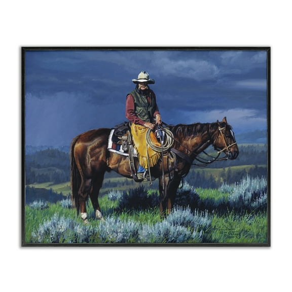 Stupell Industries Before The Storm Animals & Insects Painting Black Framed Art Print Wall Art, 14 x 11