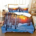 thumbnail image 1 of BGD Snow Mountain Forest Microfiber Bedspread With Hidden Zipper 135*200 Cm, 1 of 5