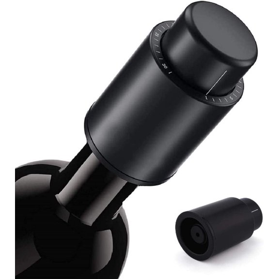Wine Stoppers Wine Saver Vacuum Bottle Stoppers with Time Scale Record(1 Pack)