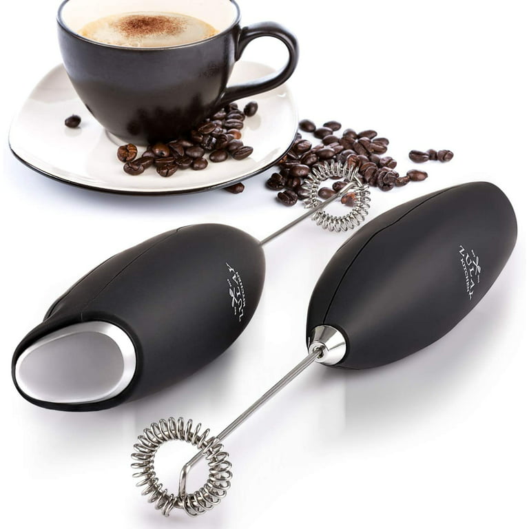 Zulay Powerful Milk Frother Handheld Foam Maker for Lattes - Whisk Drink  Mixer for Coffee, Mini Foamer for Cappuccino, Frappe, Matcha, Hot Chocolate