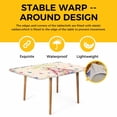 thumbnail image 4 of Easter Rabbits Table Cloths for 5 Foot Rectangle Tables, Cute Bunny Eggs Butterflies Floral Leaf Beige Patio Waterproof Elastic Fitted Tablecloths, Washable Rectangular Table Cover for Camping, 4 of 8