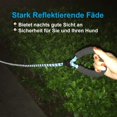 thumbnail image 5 of Correa de nailon para perros con asa acolchada y luz reflectante, correa resistente para mascotas, correa redonda reflectante para perros (Azul M), 5 of 5