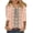 Pink, variant on QQAMB Womens Tops 3/4 Sleeve Casual Knit Notched V-Neck Floral Printed Shirts Button Summer Loose Blouses White M