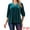 Peacock Blue, variant on DARING DIVA Women's Velvet V Neck 3/4 Puff Sleeve Casual Blouse L Wine Red