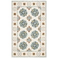 thumbnail image 2 of SAFAVIEH Blossom Chandler Floral Medallions Woo Area Rug, Blue/Ivory, 4' x 6', 2 of 7